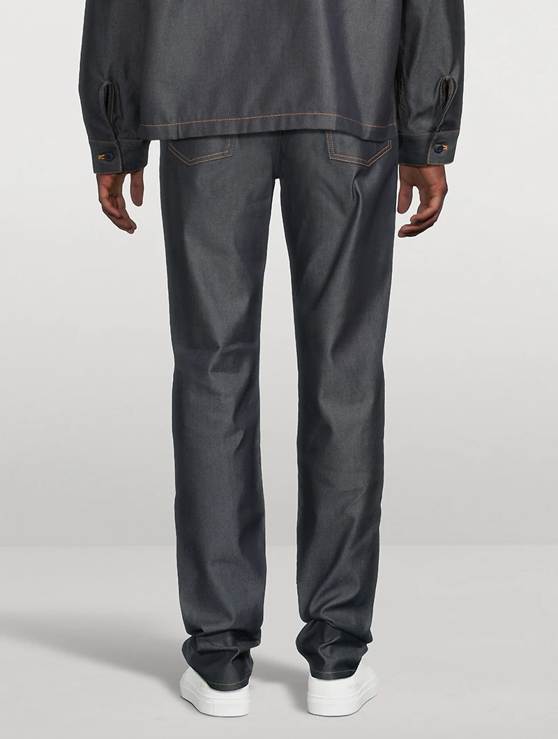 Skinny Straight Denim Pants