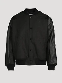 Mixed-Media Bomber Jacket
