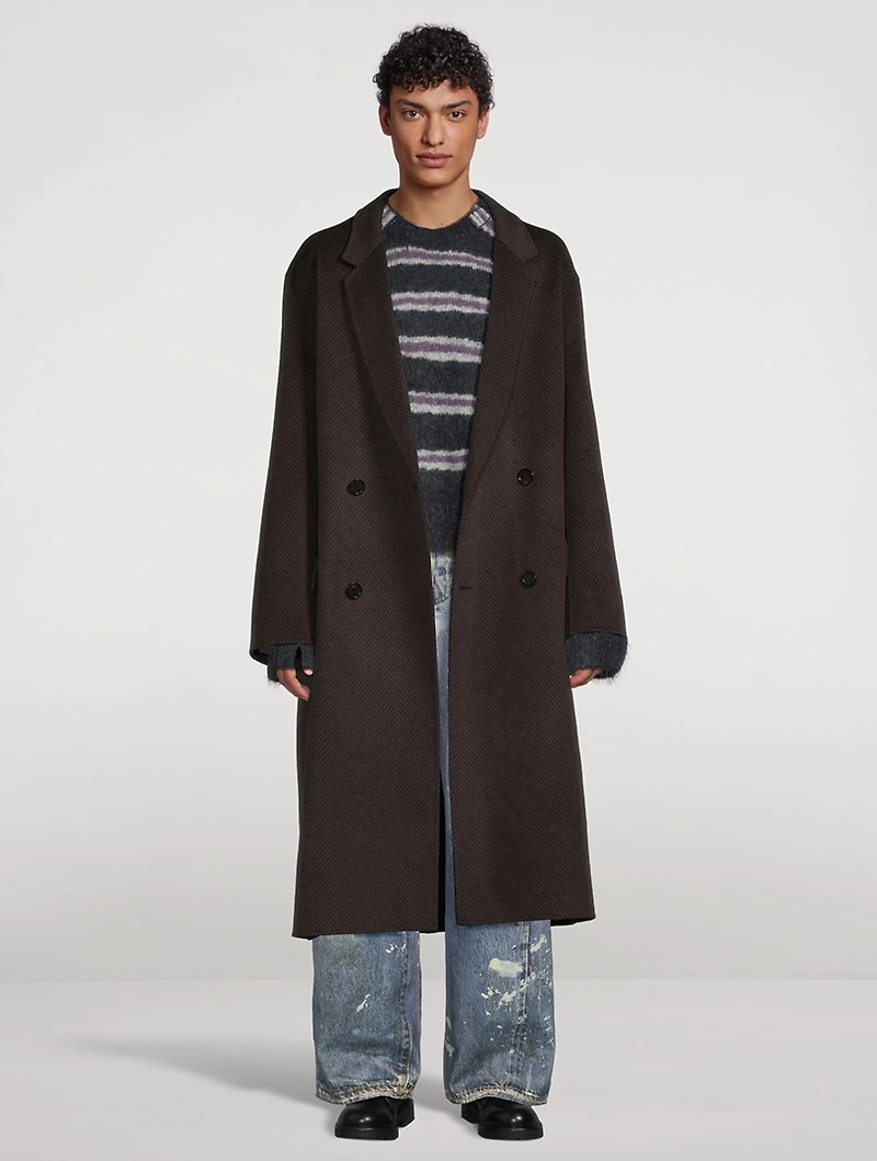 Double-Breasted Wool Coat