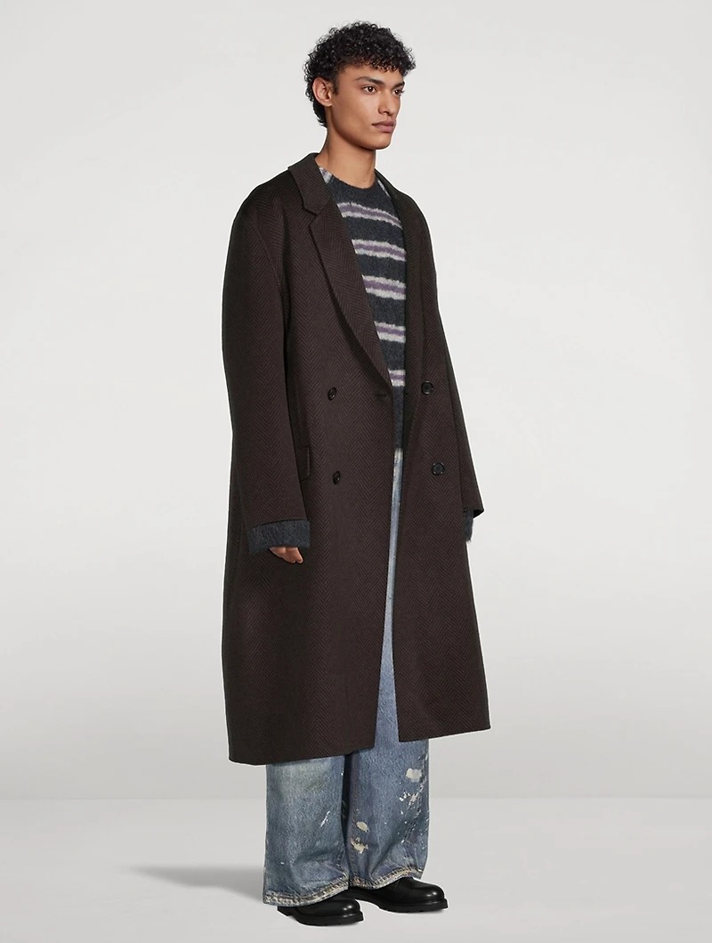 Double-Breasted Wool Coat