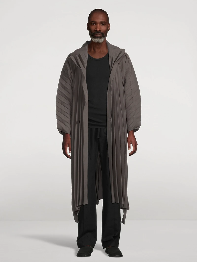 Edge Pleated Trench Coat