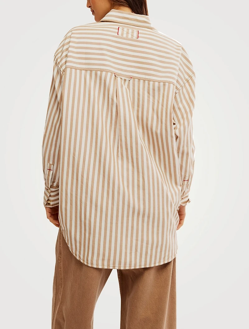 Freddie Cotton Shirt Stripe Print