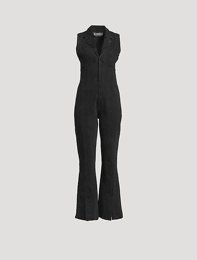 CRVY Ring The Alarm Denim Jumpsuit