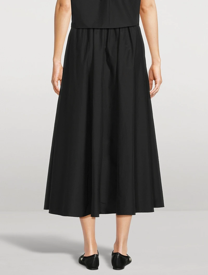 Poplin Midi Skirt