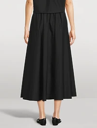 Poplin Midi Skirt