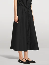 Poplin Midi Skirt