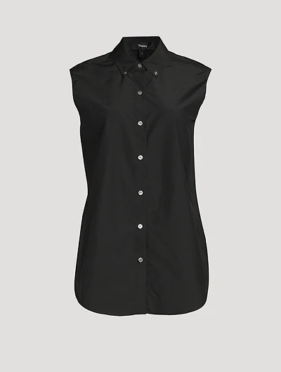Sleeveless Poplin Shirt