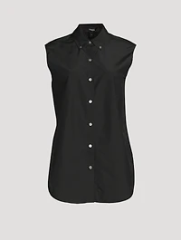 Sleeveless Poplin Shirt