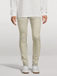 P001 Oil Repair Skinny Jeans