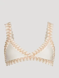 Jute-Trimmed Bikini Top