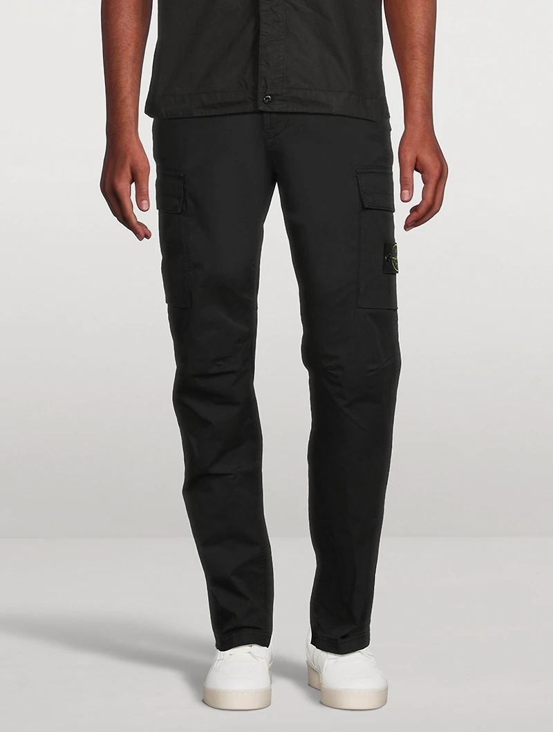 Stretch Cotton Cargo Pants