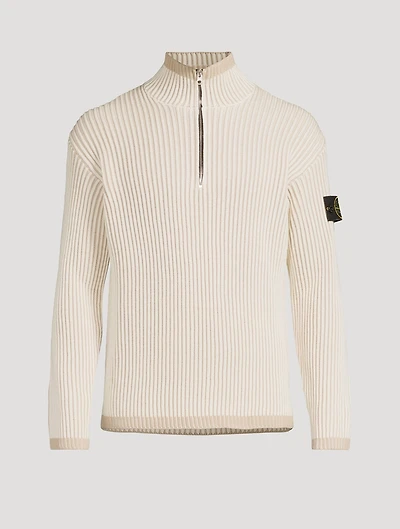 Mockneck Ribbed Sweater