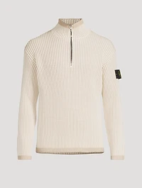 Mockneck Ribbed Sweater