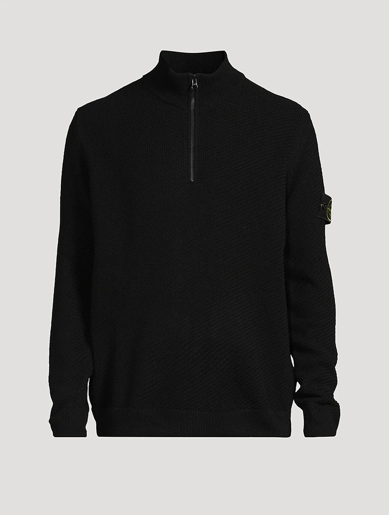Wool Quarter-Zip Sweater