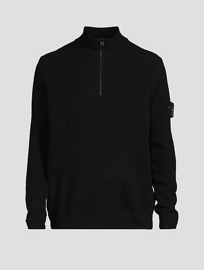 Wool Quarter-Zip Sweater