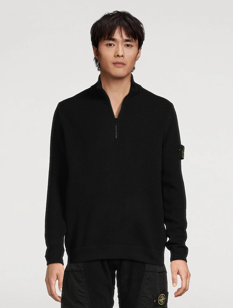Wool Quarter-Zip Sweater
