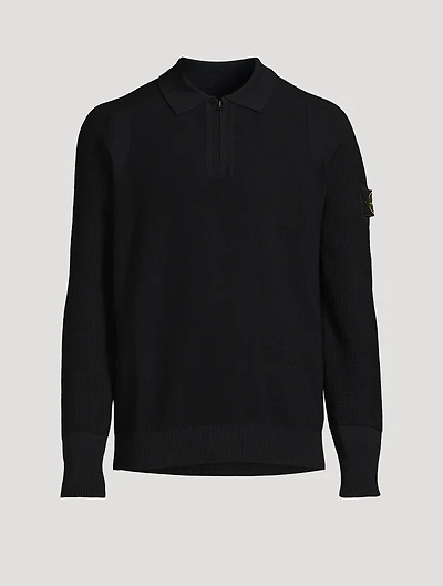 Quarter-Zip Polo Sweater