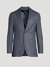 Hartford Houndstooth Silk and Cashmere Jacket