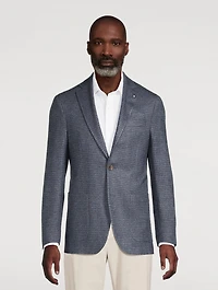 Hartford Houndstooth Silk and Cashmere Jacket