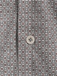 Irvine Stretch Cotton Shirt Geometric Print