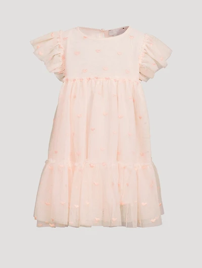 Tulle Embroidered Hearts Dress