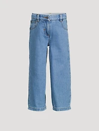 Logo Patch Straight-Leg Jeans