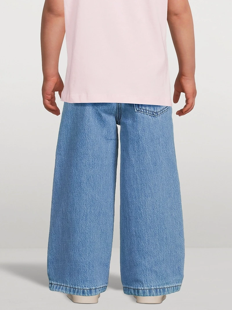Logo Patch Straight-Leg Jeans