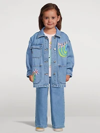 Logo Patch Straight-Leg Jeans