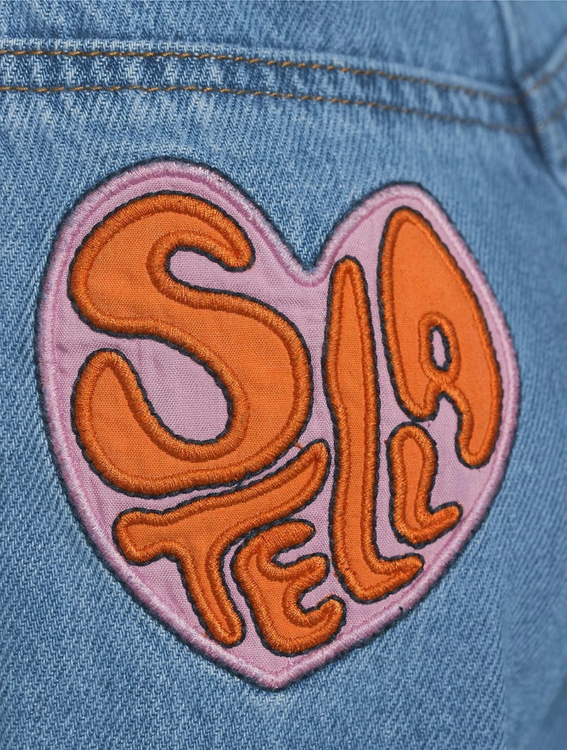 Logo Patch Straight-Leg Jeans