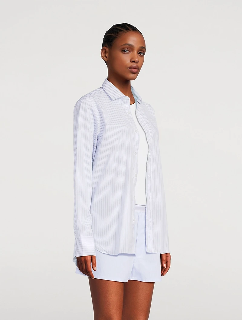 Poplin Shirt Stripe Print