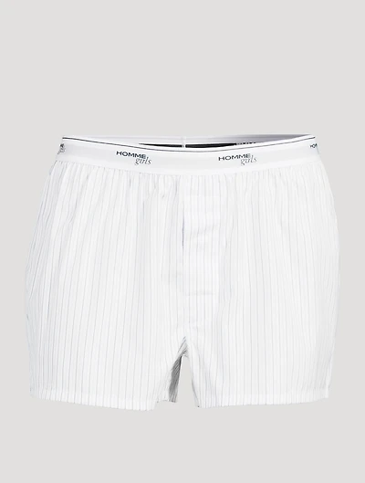 Cotton Boxer Shorts Stripe Print