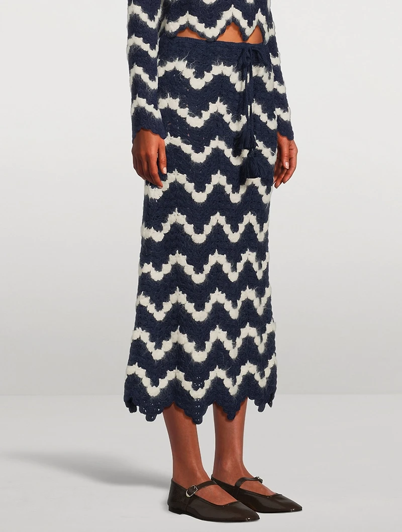 Safi Alpaca Crochet Midi Skirt
