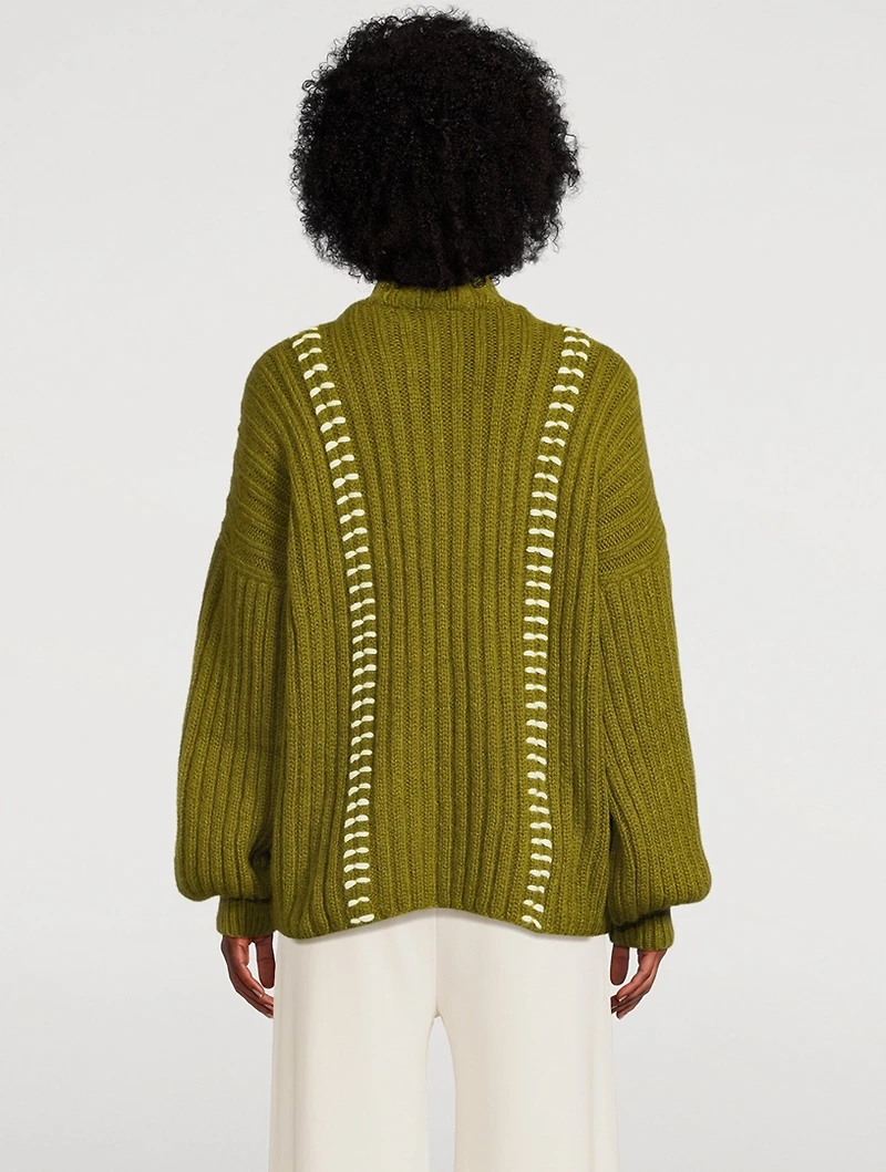 Mayu Oversized Alpaca Turtleneck Sweater