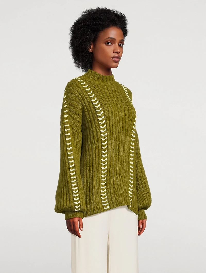Mayu Oversized Alpaca Turtleneck Sweater
