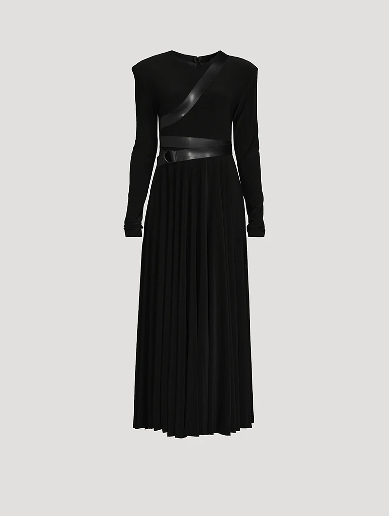 Belted Jersey Maxi Dress
