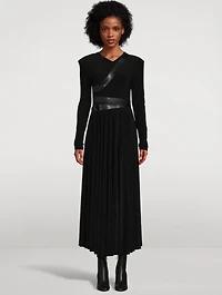 Belted Jersey Maxi Dress