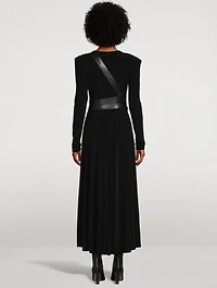 Belted Jersey Maxi Dress