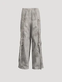 Wide-Leg Cargo Trousers