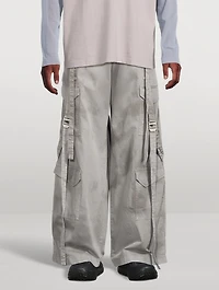 Wide-Leg Cargo Trousers