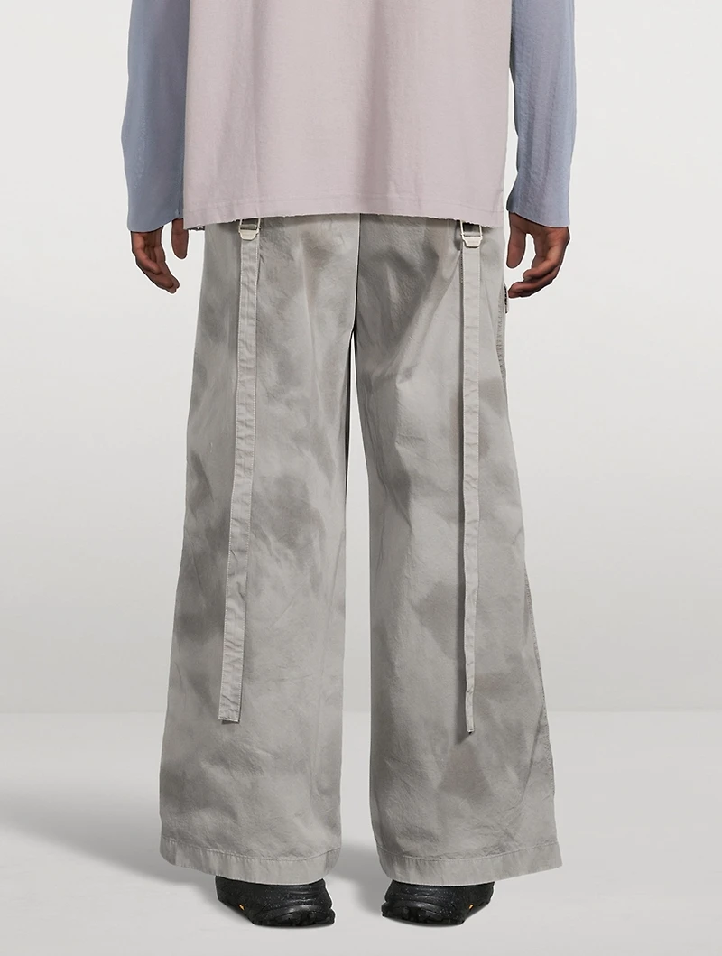Wide-Leg Cargo Trousers