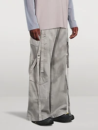 Wide-Leg Cargo Trousers