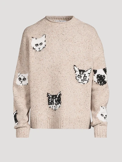 Cat Jacquard Sweater