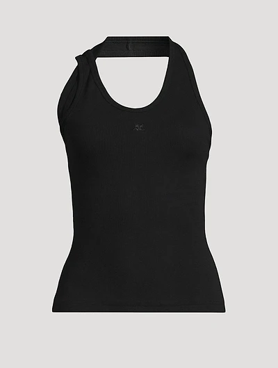 Rib-Knit Halter Top
