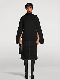 Zipper-Trimmed Mockneck Sweater