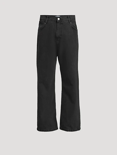 Embroidered Dove Baggy Jeans