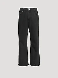 Embroidered Dove Baggy Jeans
