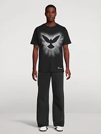 Embroidered Dove Baggy Jeans