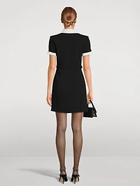 Belted Crêpe Mini Dress