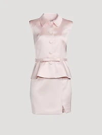 Satin Suiting Mini Dress