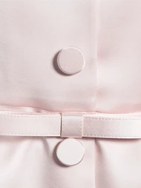Satin Suiting Mini Dress